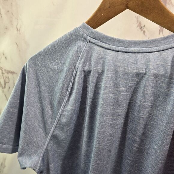 Nike Shirt Mens Large Dri Fit Light Blue Tech Short Sleeve Active UPF 40 - Picture 6 of 11